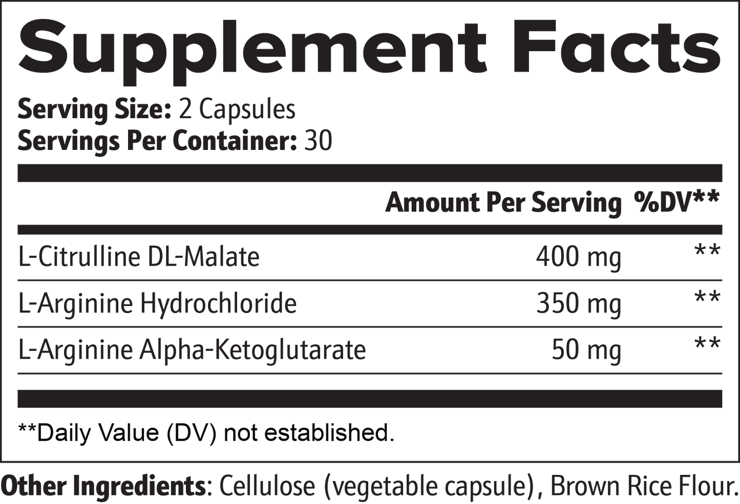 Post-Game L-Citrulline & L-Arginine Stack Capsules