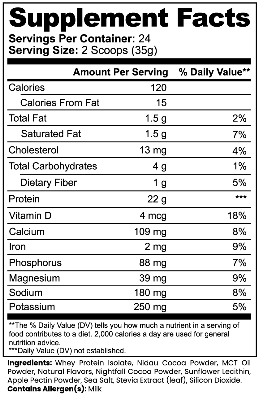 Advanced 100% Whey Protein Isolate Powder (Chocolate)